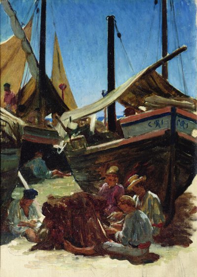 Anzio, der Hafen von Antoine Auguste Ernest Herbert or Hebert