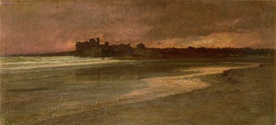 Nettuno, Abend am Strand von Antoine Auguste Ernest Herbert or Hebert