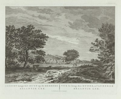 Dünenlandschaft mit spazierendem Familie von Antoine Cardon