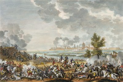 Die Schlacht von S. Giorgio di Mantova, 29. Fructidor, Jahr 4 (September 1796), graviert von Jean Duplessi-Bertaux von Antoine Charles Horace Vernet