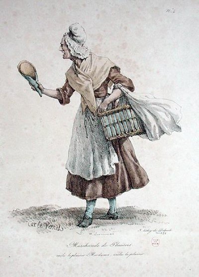 Der Gebäckverkäufer, Nummer 4 aus der Serie Die Rufe von Paris, graviert von Francois Seraphin Delpech (1778-1825) von Antoine Charles Horace Vernet