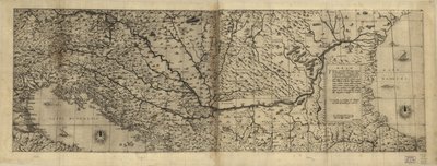 Reliefdarstellung. Einige Karten vollständig auf Italienisch, einige vollständig auf Latein von Antoine; Forlani Lafréry
