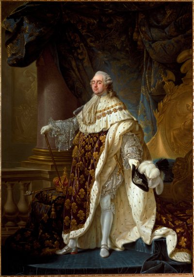 Porträt von Ludwig XVI. im Krönungsgewand von Antoine François Callet