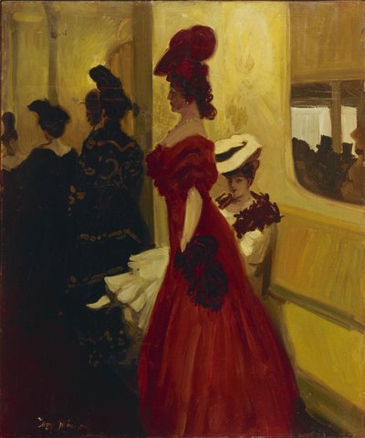 Theaterloge Zuschauerin, 1906 von Antoine Guillaume Minartz