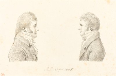 Selbstporträt und der Bruder des Künstlers von Antoine Marie Philippe Louis d