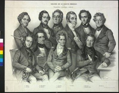 Gruppe berühmter Komponisten von Antoine Maurin
