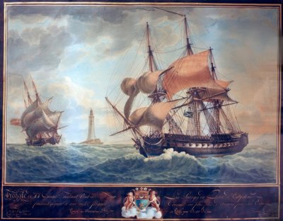 Begegnung von englischen Kriegsschiffen von Antoine Roux