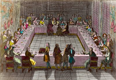 Die königliche Lotterie im 18. Jahrhundert. Kupferstich von Antoine Trouvain (1656-1708) von Antoine Trouvain