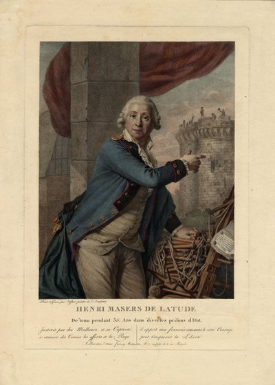 Porträt von Henri Masers de Latude von Antoine Vestier
