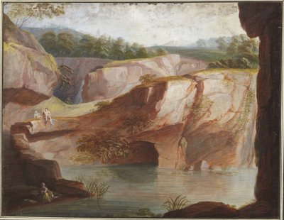 Steinbruch mit sitzendem Weisen, Mann und Frau von Antoine de Marcenay de Ghuy