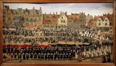 Prozession der Mägde von Sablon in Brüssel, um 1635-40 von Antoine or Anthonis Sallaert