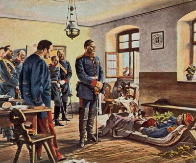 Kronprinz Friedrich Wilhelm am Leichnam von General Douay, 4. August 1870 von Anton Alexander von (after) Werner