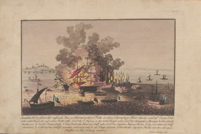 Seeschlacht zwischen der russischen und osmanischen Flotte im Schwarzen Meer am 28. und 29. Juni 1788, 1788 von Anton Balzer