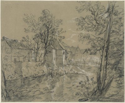 Häuser am Fluss von Anton Graff