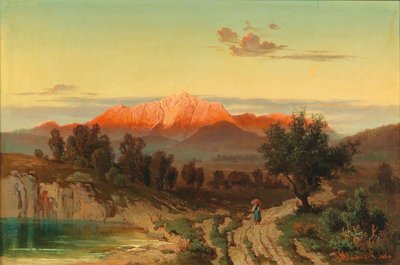 Sonnenuntergang über dem Hohen Göll von Anton Hlavacek