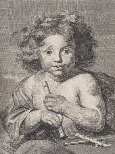 Der junge Bacchus, der eine Flöte hält, 1728 von Anton Joseph von Prenner