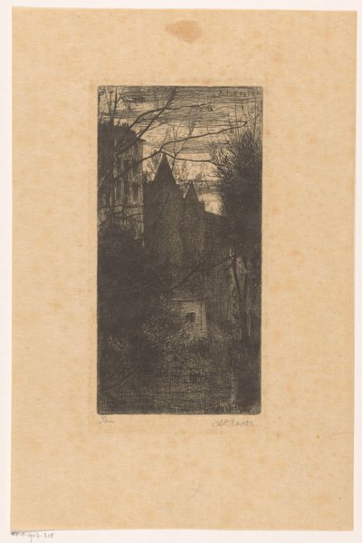 Schloss von Pau in der Dämmerung von Anton L. Koster (signed by artist)