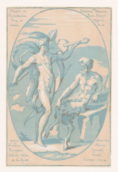 Wettbewerb zwischen Apollo und Marsyas von Anton Maria I Zanetti