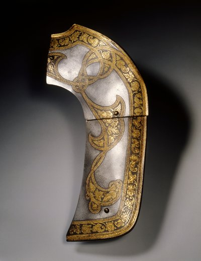 Sattelknaufplatte aus der "Flechtband" Garnitur von Rudolf II. und Erzherzog Ernst, Wien, um 1571 von Anton Peffenhauser