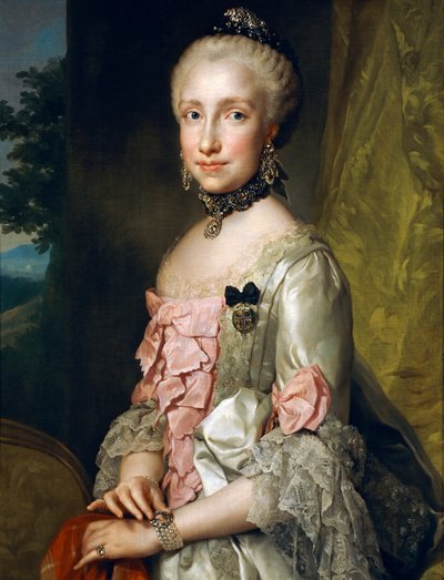 Porträt von Maria Luisa von Bourbon anlässlich ihrer Verlobung von Anton Raphael Mengs