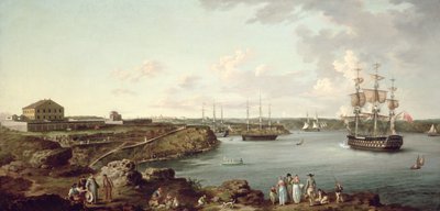 Schiffe der Royal Navy in Port Mahon, Menorca von Anton Schantz