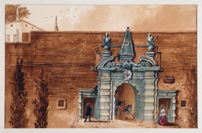 Das alte Kärntnertor in Wien von außen von Anton Stutzinger