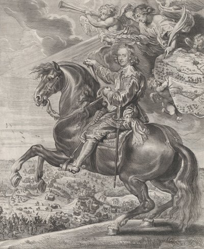 Porträt von Kardinal-Infant Ferdinand von Österreich, zu Pferd, ca. 1630-54 von Anton van der Does