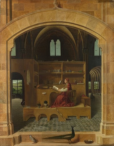 Der heilige Hieronymus im Gehäuse von Antonello da Messina