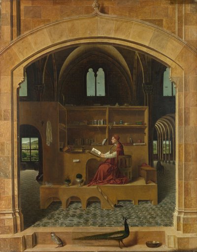 Heiliger Hieronymus in seinem Studierzimmer, ca. 1475 von Antonello da Messina
