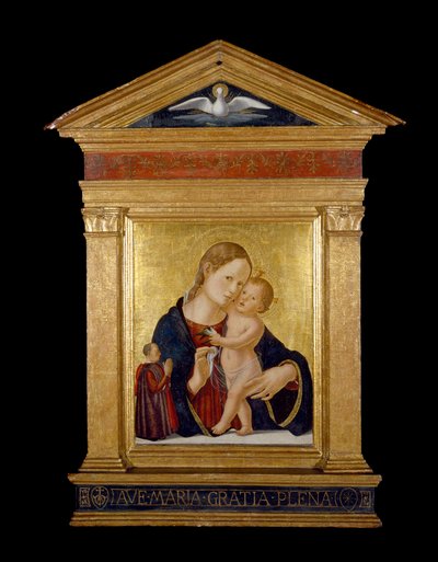 Jungfrau und Kind mit Stifter, ca. 1480 von Antoniazzo Romano