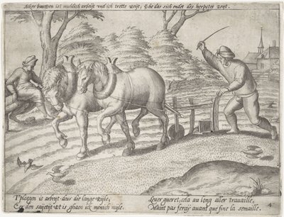 Pflügen des Landes von Antonie Wierix (II) (possibly)
