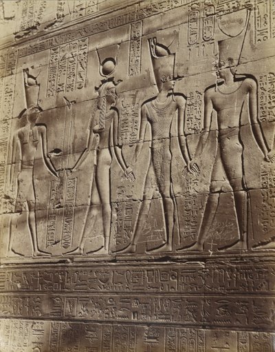 Basrelief aus dem Tempel von Edfu von Antonio Beato