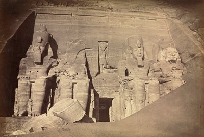 Tempel von Ramses II., Abu Simbel, ca. 1860er von Antonio Beato