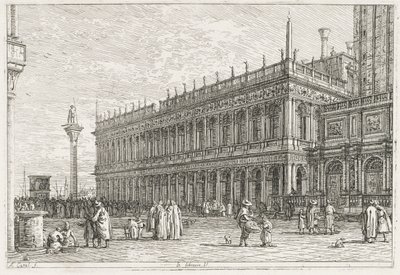 Ansichten: Die Bibliothek, Venedig, 1735-1746 von Giovanni Antonio Canal