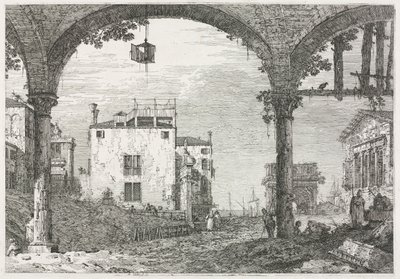 Ansichten: Das Portikus mit der Laterne, 1735-1746 von Giovanni Antonio Canal
