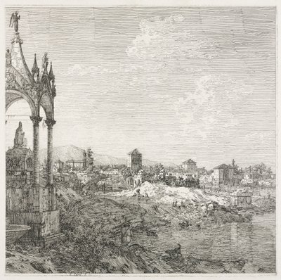 Ansichten: Das Grab eines Bischofs von Antonio Canaletto