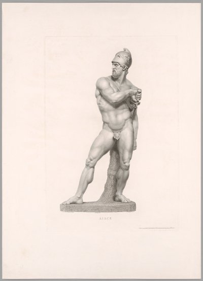 Ajax, Vorderansicht, aus Oeuvre de Canova von Antonio Canova