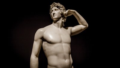Die antike Skulptur Apollo krönt sich selbst - 1782 - Antonio Canova, 2019 von Antonio Canova