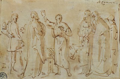 Sokrates trinkt den Schierlingsbecher, ca. 1787 von Antonio Canova