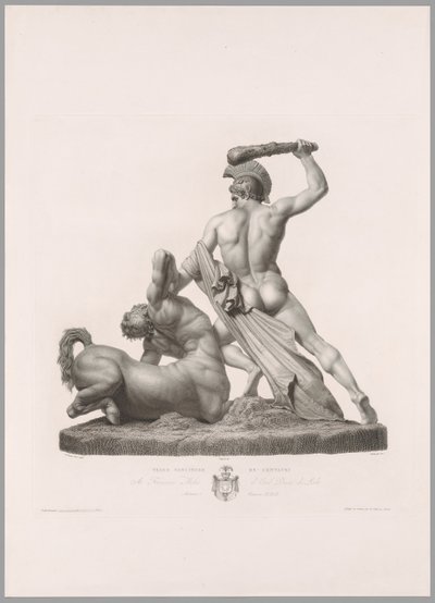 Theseus und Zentaur, Rückansicht, aus Oeuvre de Canova von Antonio Canova