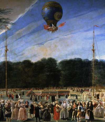 Aufstieg eines Montgolfière-Ballons in Madrid, 5. Juli 1784 von Antonio Carnicero