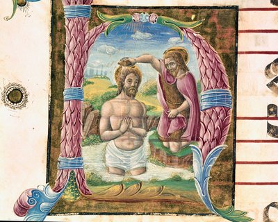 Die Taufe Christi (Detail) von Antonio Cicognara