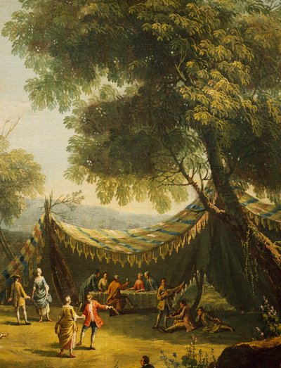 Zelt auf dem Land mit Livemusik (Detail) von Antonio Diziani