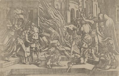 Verbrennung einer Leiche, 1540-45 von Antonio Fantuzzi