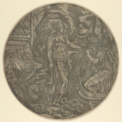 Circe gibt den Gefährten des Odysseus einen Trank von Antonio Fantuzzi
