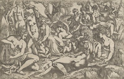 Musen am Fuße des Berges Parnassus von Antonio Fantuzzi