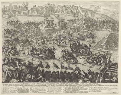 Angriff über See und Land auf San Michele von Antonio Francesco Lucini