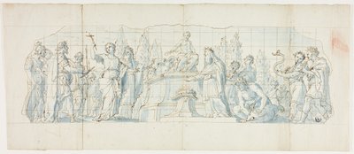 Die heilige Bibiana weigert sich, Jupiter zu opfern von Antonio Grano