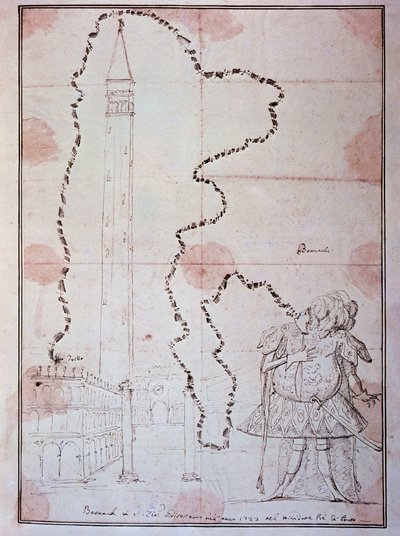 Porträt von Antonio Bernacchi, italienischer Kastrat (Karikatur) von Antonio Maria Zanetti