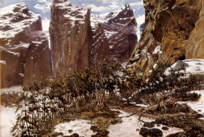 Roncesvalles (oder Roncesvalles auf Spanisch). Landschaft Nordspaniens. Gemälde von Antoni MUNOZ i DEGRAIN (1841-1924), Ende des 19. Jahrhunderts. Öl auf Leinwand. Spanien, Valencia, Museo de Bellas Artes San Pio V. von Antonio Munoz Degrain